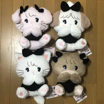 mikko characters black ribbon big 봉제 인형