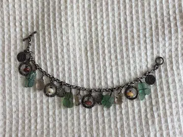 미사용 새상품 ASCOPA (아스코파) 스톤이 달린 실버 팔찌