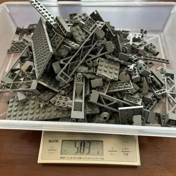 그레이 레고 부품 세트 503g