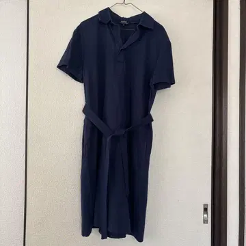 아페쎄 남색 린넨 원피스! 반팔 아페쎄