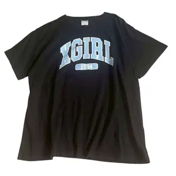 XGIRL 엑스걸 블랙 인기 로고 티셔츠 1994 반팔 검정