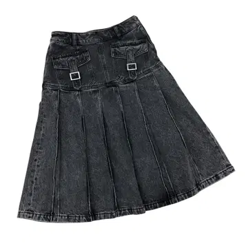 m638-47 SLY JEANS 슬라이 청바지 데님 플리츠 스커트