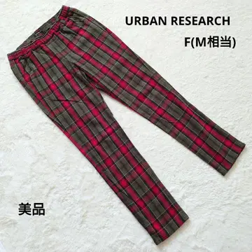 새상품급 어반 리서치 레드 체크 무늬 캐주얼 팬츠 F(M 상당)
