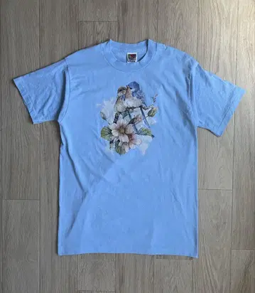 90s FRUIT OF THE LOOM BEST 새와 꽃 T
