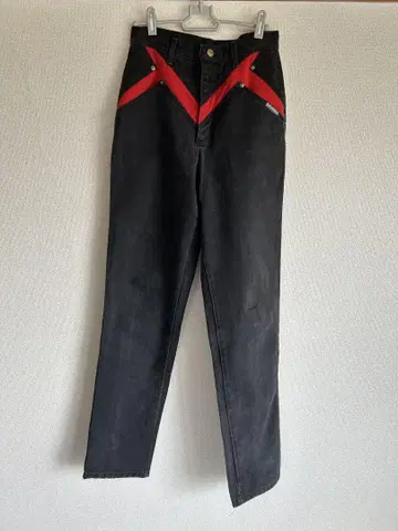 80s ROUGH RIDER 블랙 데님 팬츠 made in usa
