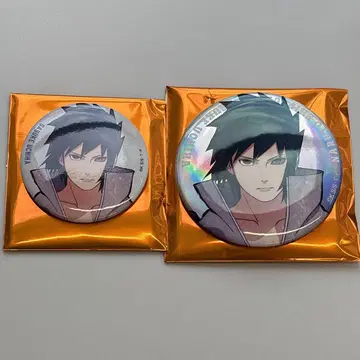 우치하 사스케 캔뱃지 2종 세트 NARUTO 베이스 야드 도쿄
