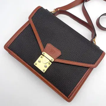 BALLY 발리 2way 숄더백 사선 가방 PVC 가죽 금장 장식