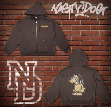 Nasty Dog 후드티 브라운 민트 그린