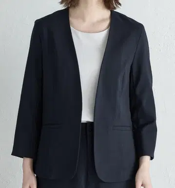 [스트레치, 워셔블, 이지케어, 접촉 냉감] 8부 소매 칼라리스 자켓