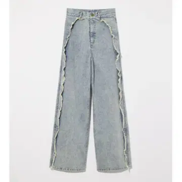 eaphi RUFFLE DETAIL DENIM PANTS 블루 1