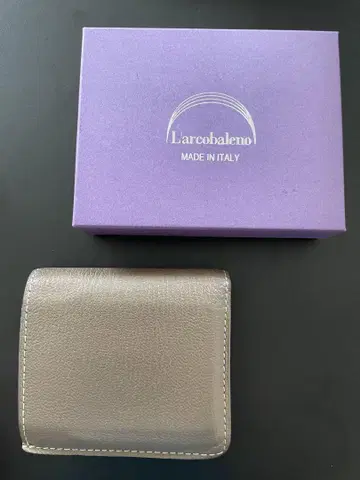 L'arcobaleno 라르코발레노 두겹 지갑 그레이 베이지