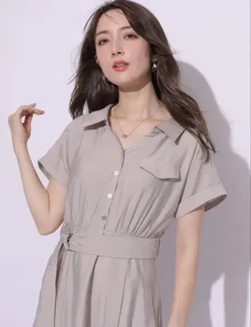 아푸와이저 리셰 시어 셔츠 반팔 원피스 그레이지 2