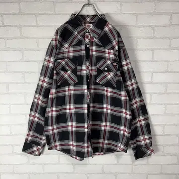 디키즈 오버 사이즈 긴팔 체크 셔츠 B계 치카노 00s