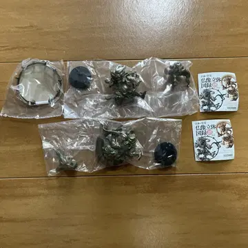 풍신 + 번개신 브론즈 세트 일본 보물 불상 입체 도록 회 가챠