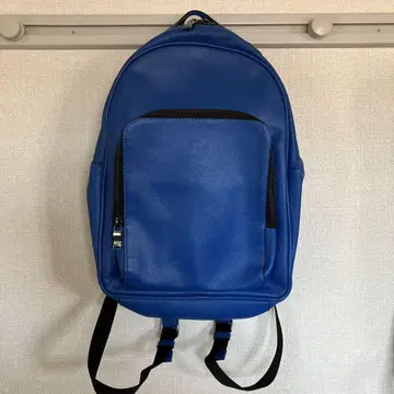 자라 백 팩 인조 가죽 주름 가공 블루