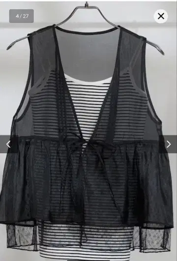 FREAK'S STORE 오간자 레이스 레이어드 베스트