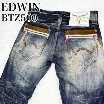 EDWIN blue trip BTZ500 데미지 데님 부츠 컷