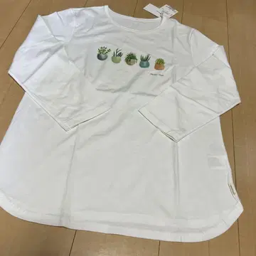 택 포함 새상품 마드모아젤 논노 L 면100% 롱 티셔츠 긴팔