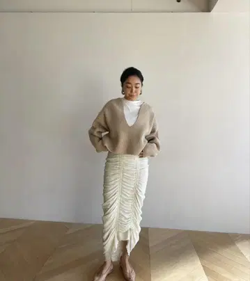 Sea Roomlynn 셔링 개더 스커트 M
