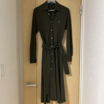 폴로 랄프 로렌 셔츠 원피스 올리브 그린