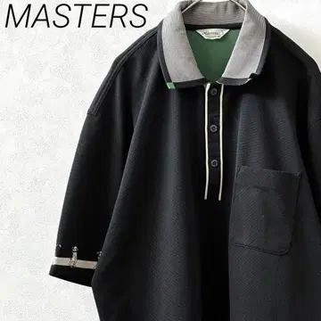 MASTERS 폴로 셔츠 반팔 가슴 포켓 사이드 슬릿 골프 루즈핏