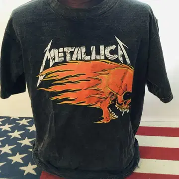 메탈리카 METALLICA L 밴딩 티셔츠 락 티셔츠 .
