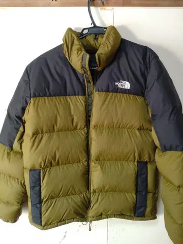 THE NORTH FACE 다운 자켓 올리브 그린/블랙