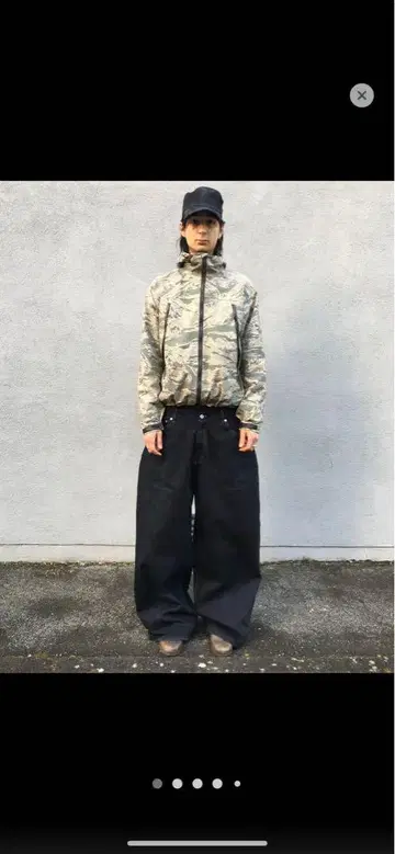 Fadepants 블랙 와이드 데님 팬츠