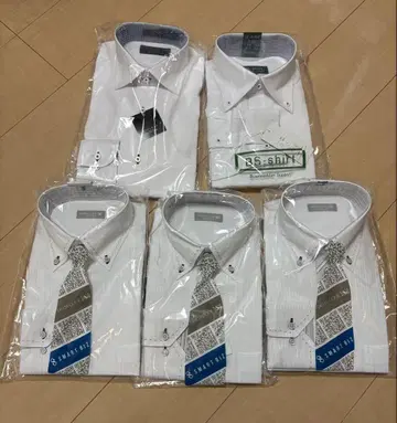 남성용 비즈니스 셔츠 긴팔 5장