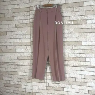 새상품급 DONEEYU 도니유 스트레치 테이퍼드 팬츠 넉넉한 핑크