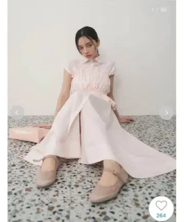 SNIDEL Sustaina 뷔스티에 콤비 셔츠 원피스 라이트 핑크