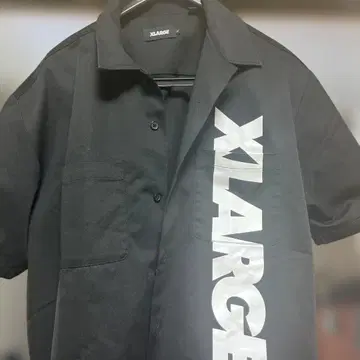 XLARGE 블랙 반팔 워크 셔츠 L