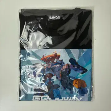 건담 GQuuuuuuX 티셔츠 XL 블랙 극장 한정판 반다이