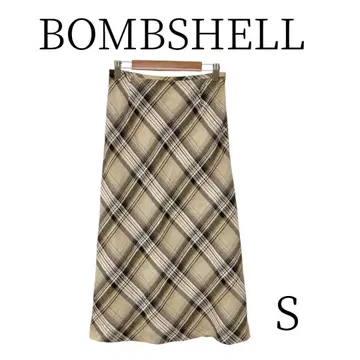BOMBSHELL 체크 무늬 타이트 스커트 S