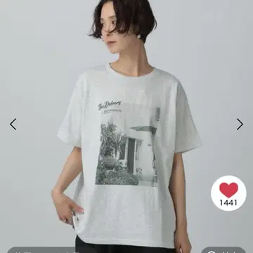 LEPSIM 오버 사이즈 사진 티셔츠
