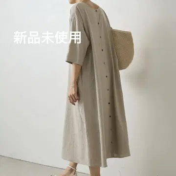 손세탁 가능 BEARDSLEY 린넨 앞뒤 원피스