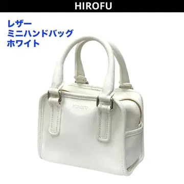 HIROFU 히로후 가죽 미니 핸드백 화이트