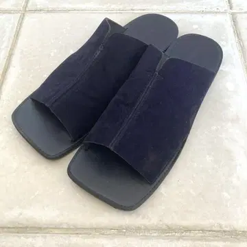 kbf KBF 샌들 스웨이드 네이비 24cm