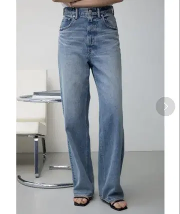 AZUL DENIM 하이 웨스트 와이드 데님