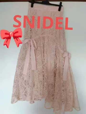 SNIDEL 핑크 리본 스커트