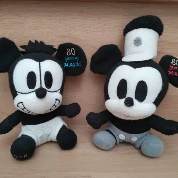 80th Magic Mickey Mouse 봉제 인형 2개