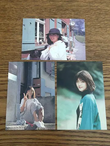 나카야마 시노부 사진 3장 세트 당시 상품 레어템 레트로 아이돌