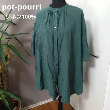 pot-pourri 포푸리 린넨 프론트 버튼 튜닉