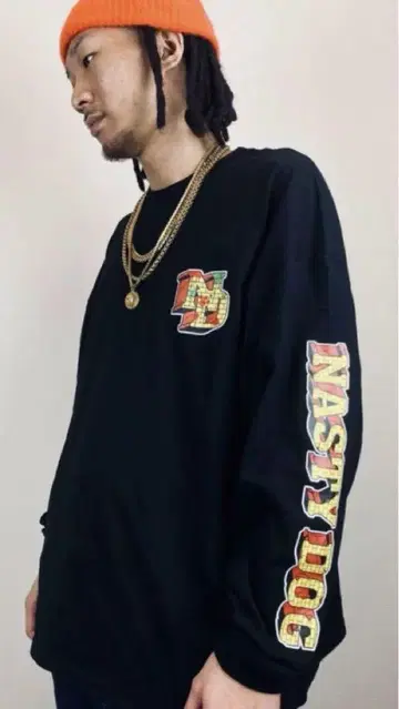 Nasty Dog 블랙 긴팔 티셔츠 XL