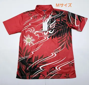 포로유시 00156002 M 남성용 반팔 카리유시 의류 오키나와