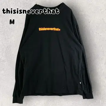 디스이즈네버댓 긴팔 티셔츠 롱T 프린트 로고 블랙 M