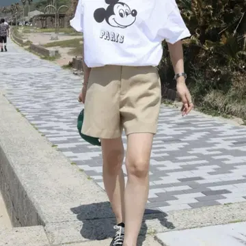 새상품 epa 에파 하이웨스트 숏팬츠 베이지