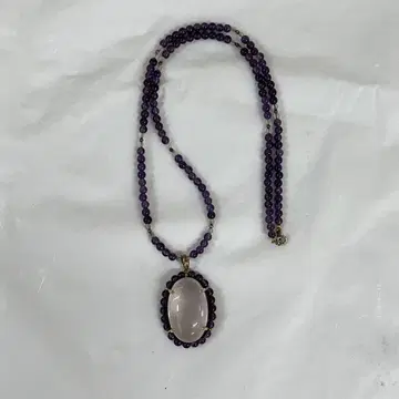 IEI 로즈쿼츠 자수정 다이아몬드 목걸이
