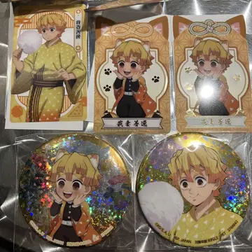 귀멸의 칼날 홀로그램 캔뱃지 namco 아가츠마 젠이츠