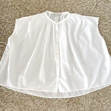 새상품급 MidiUmi 개더 숏 셔츠 와이드 실루엣 코튼 100%